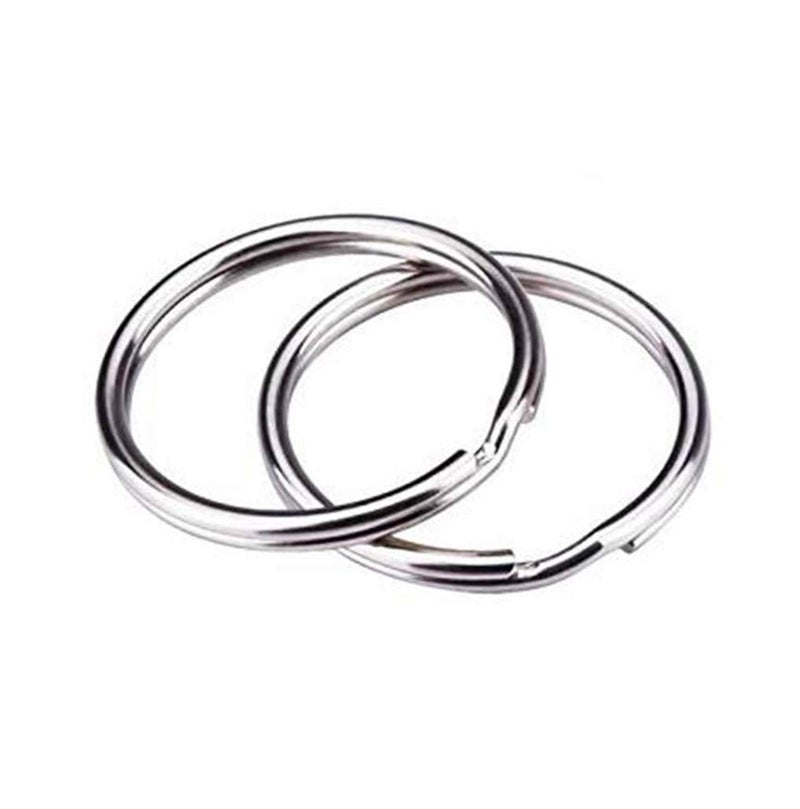 KINGFOREST 100-Pack Split Key Rings (1 Inch/25mm) - Silver Nickel Metal Keychain Rings for Keys, DIY Crafts, Bags & Accessories - Durable Bulk Keyring Hardware with Smooth Edges - Image 4